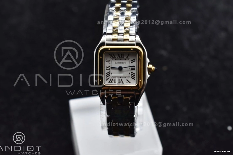 YG on 1002 Quartz SS Bracelet Edition 22mm BVF White Dial Ronda YG 1:1 SS Panthère UrbanChic Best 0316